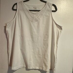 White Stag White Tank Top Size 20 NWOT